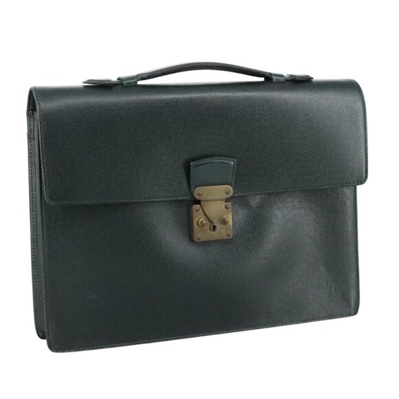 LOUIS VUITTON Taiga Serviette Kourad Business Bag Epicea  LV Auth - Picture 1 of 16